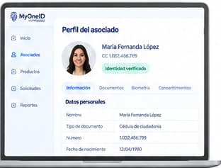 MyOneID member profile with verified identity